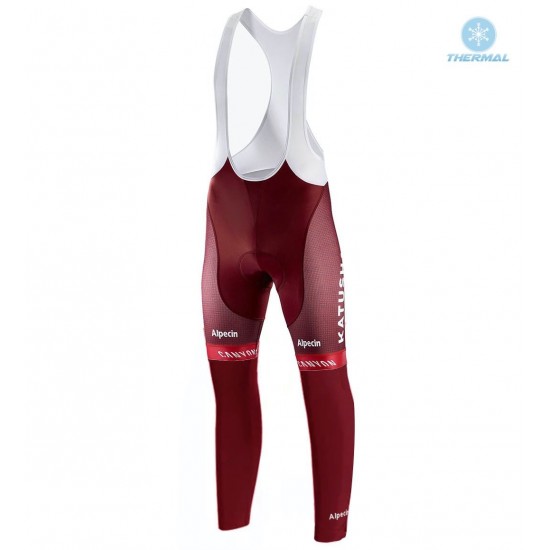 2018 Profteam Katusha Alpecin Winter Lange Bib Fietsbroeken TETNO