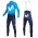 2018 Movistar Profteam blauw Fietskleding Fietsshirt lange mouw+Lange fietsbroeken Bib Jpwh3
