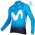 2018 Movistar Profteam blauw Fietsshirt lange mouw Winter pSzCF