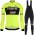 Trek Segafredo 2019 training Fluo geel Fietskleding Set Fietsshirt lange mouw+Lange Fietsbroeken Bib A7ljd