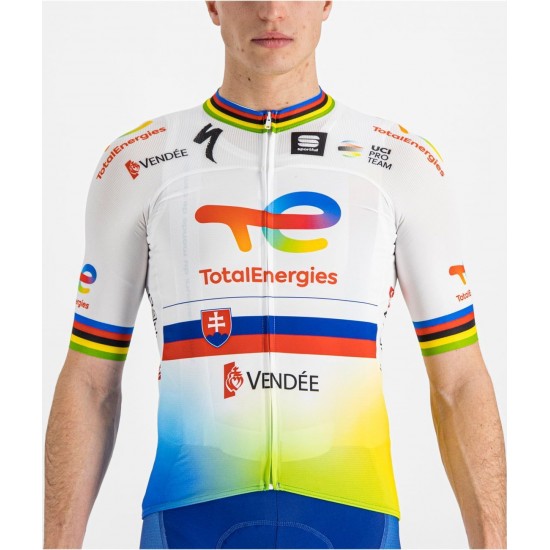 Team TotalEnergies Slowaaks kampioen Sagan editie 2022 wielershirt met korte mouwen professioneel wielerteam