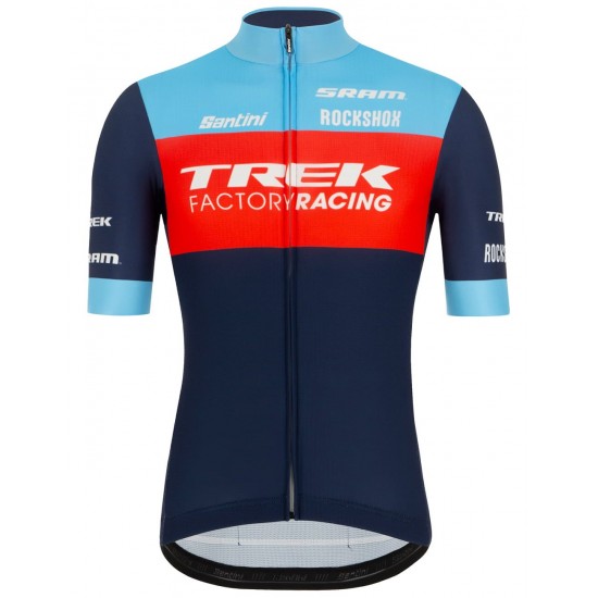 Trek Factory Racing XC 2022 fietsshirt met korte mouwen (lange ritssluiting) professioneel wielerteam