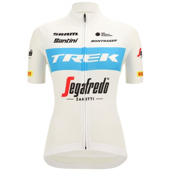 TREK-SEGAFREDO damesteam 2022 wielershirt met korte mouwen (lange ritssluiting) professioneel wielerteam