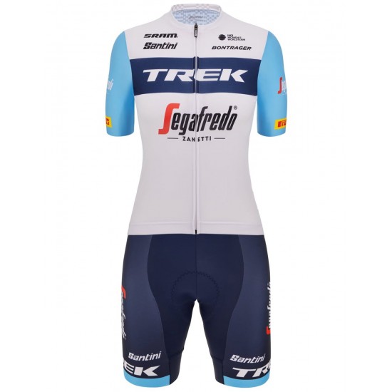 TREK-SEGAFREDO damesteam 2023 fietsset (jersey lange rits + fietsbroek) professioneel wielerteam